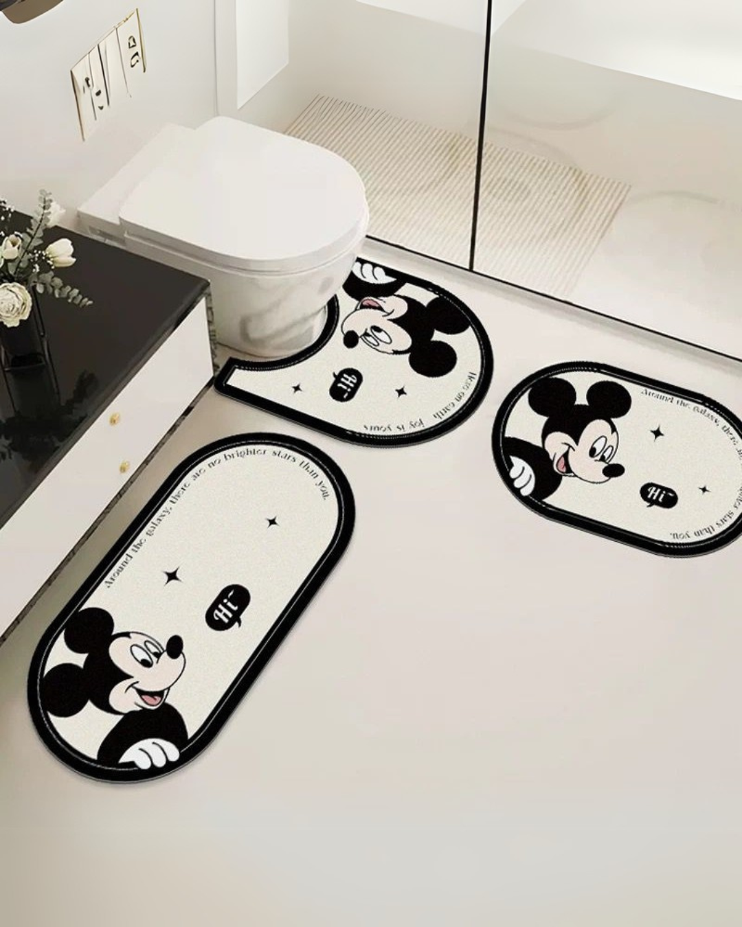 Set 3 Tapetes Para Baño