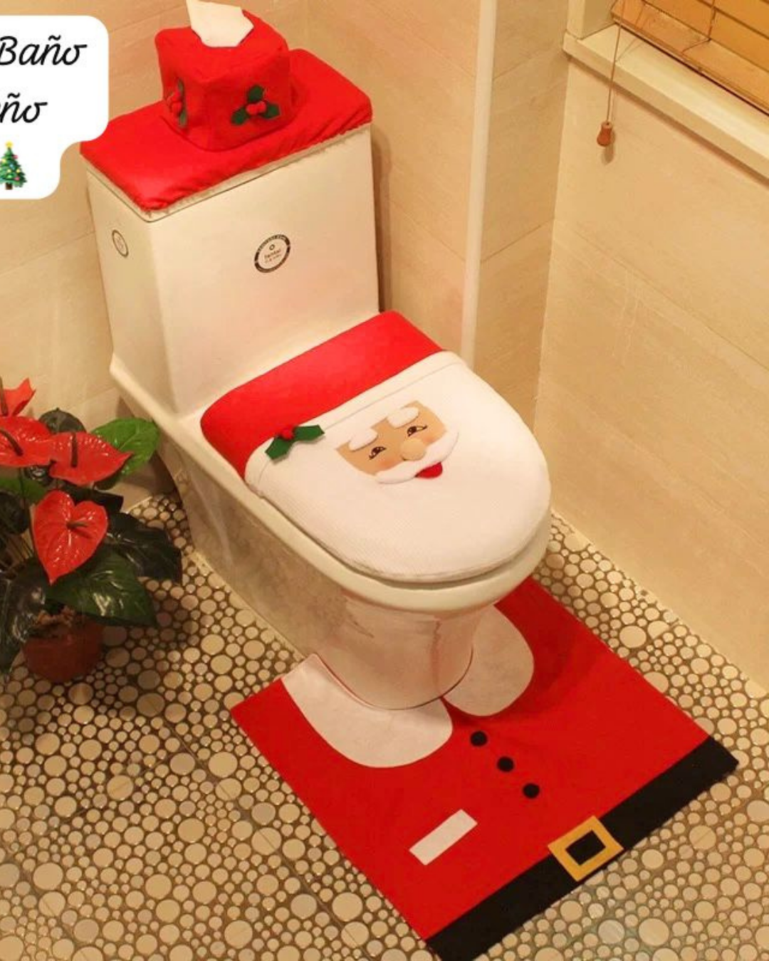 Juego de baño por 3 piezas Navideño&nbsp;