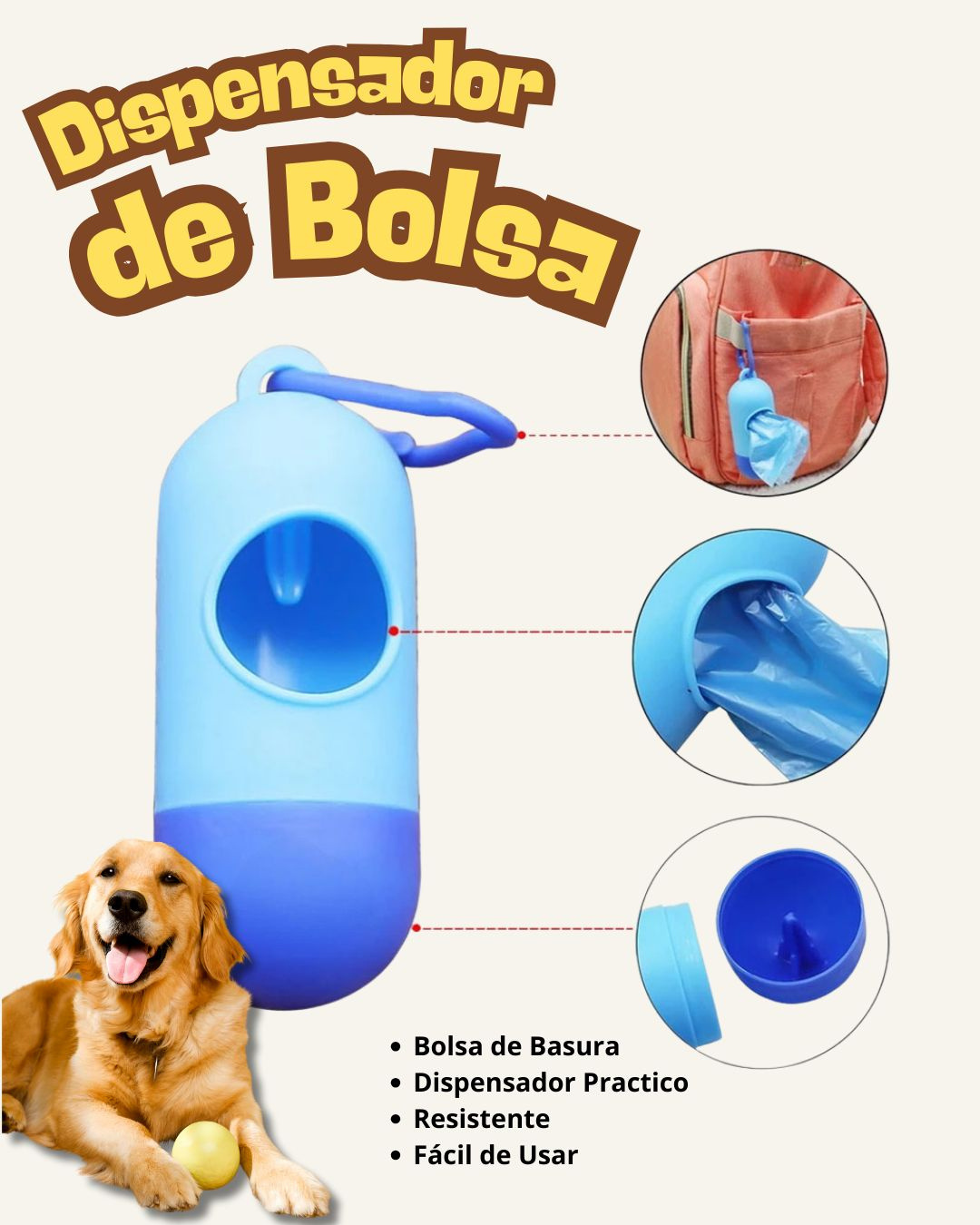Dispensador de Bolsas para mascotas