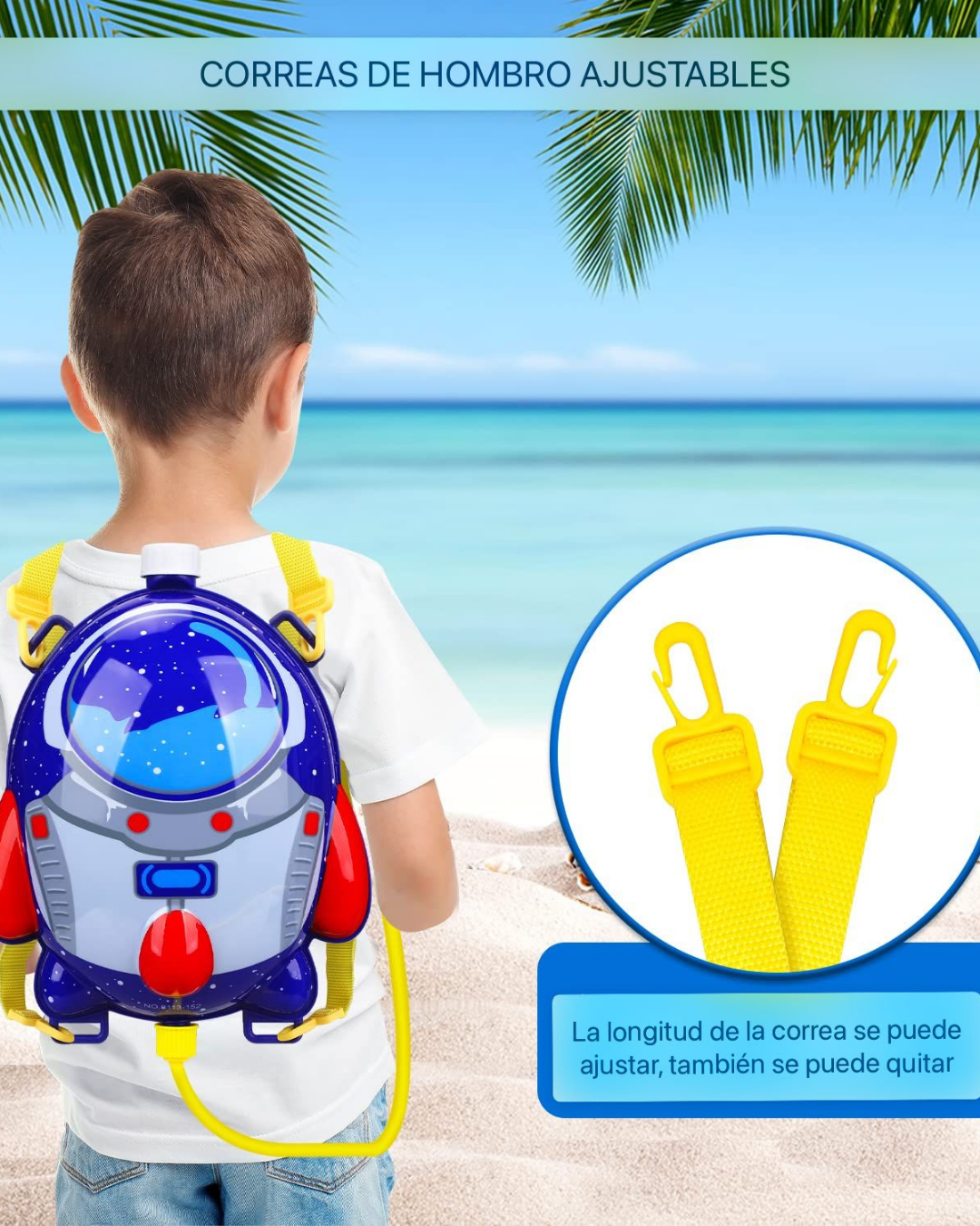 Pistola Mochila lanza agua ELÉCTRICA