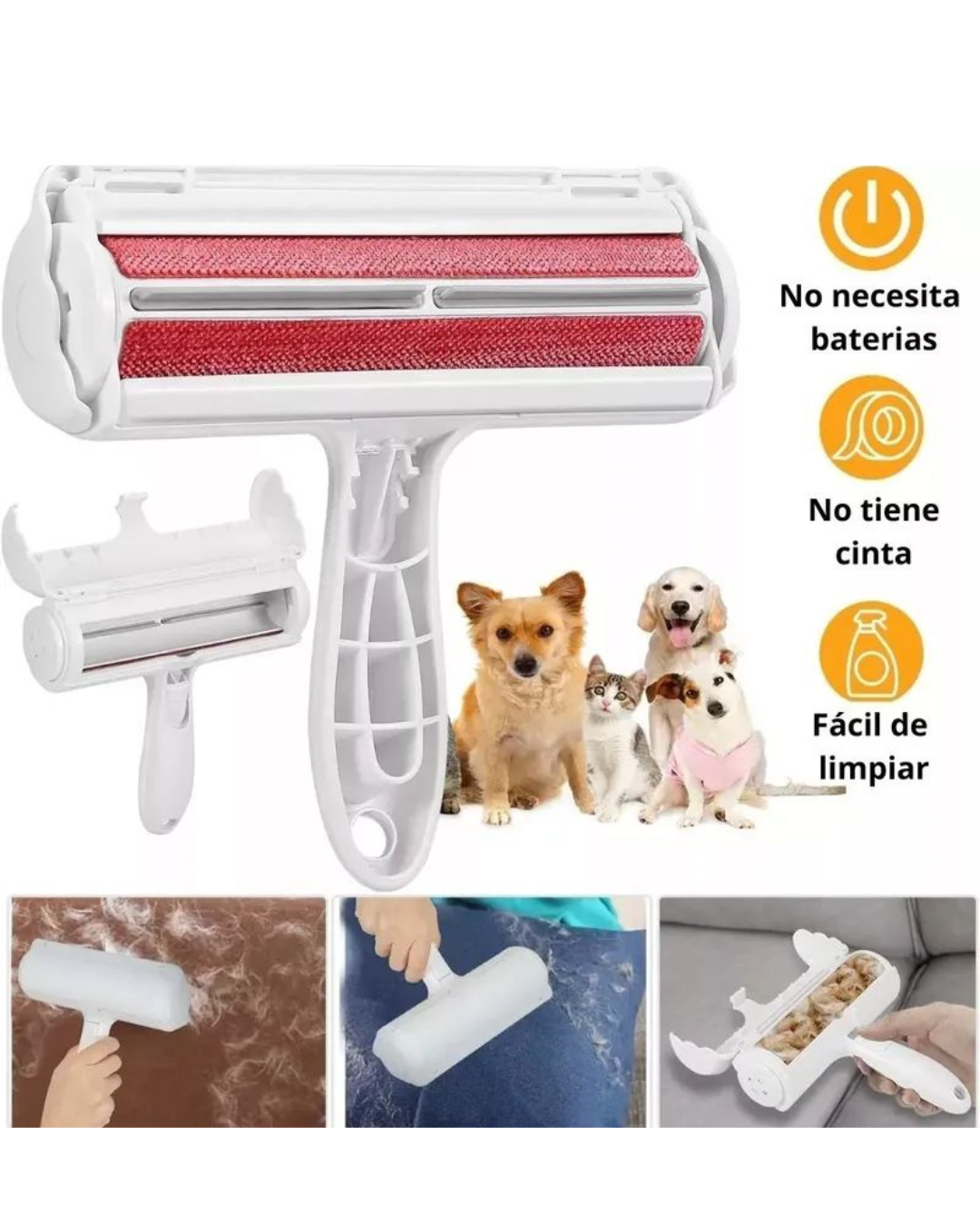 Rodillo Removedor de Pelo de Mascotas