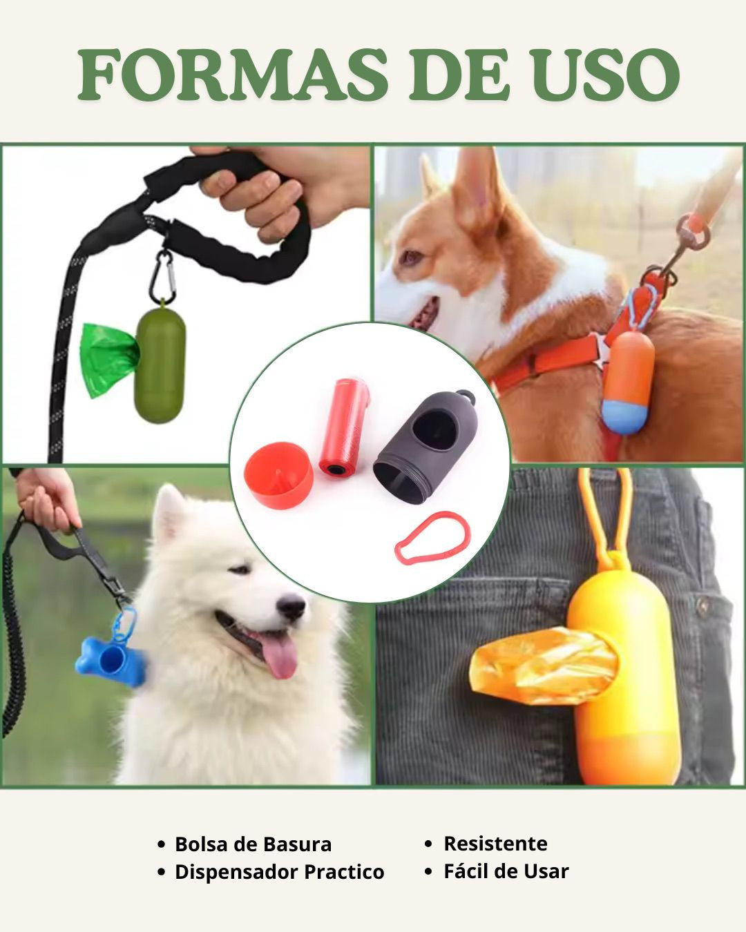 Dispensador de Bolsas para mascotas