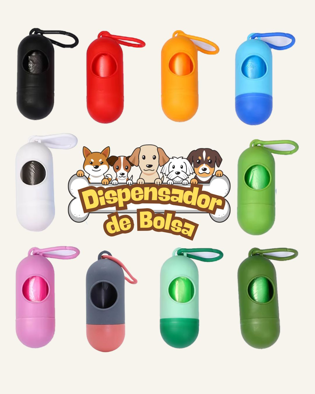 Dispensador de Bolsas para mascotas