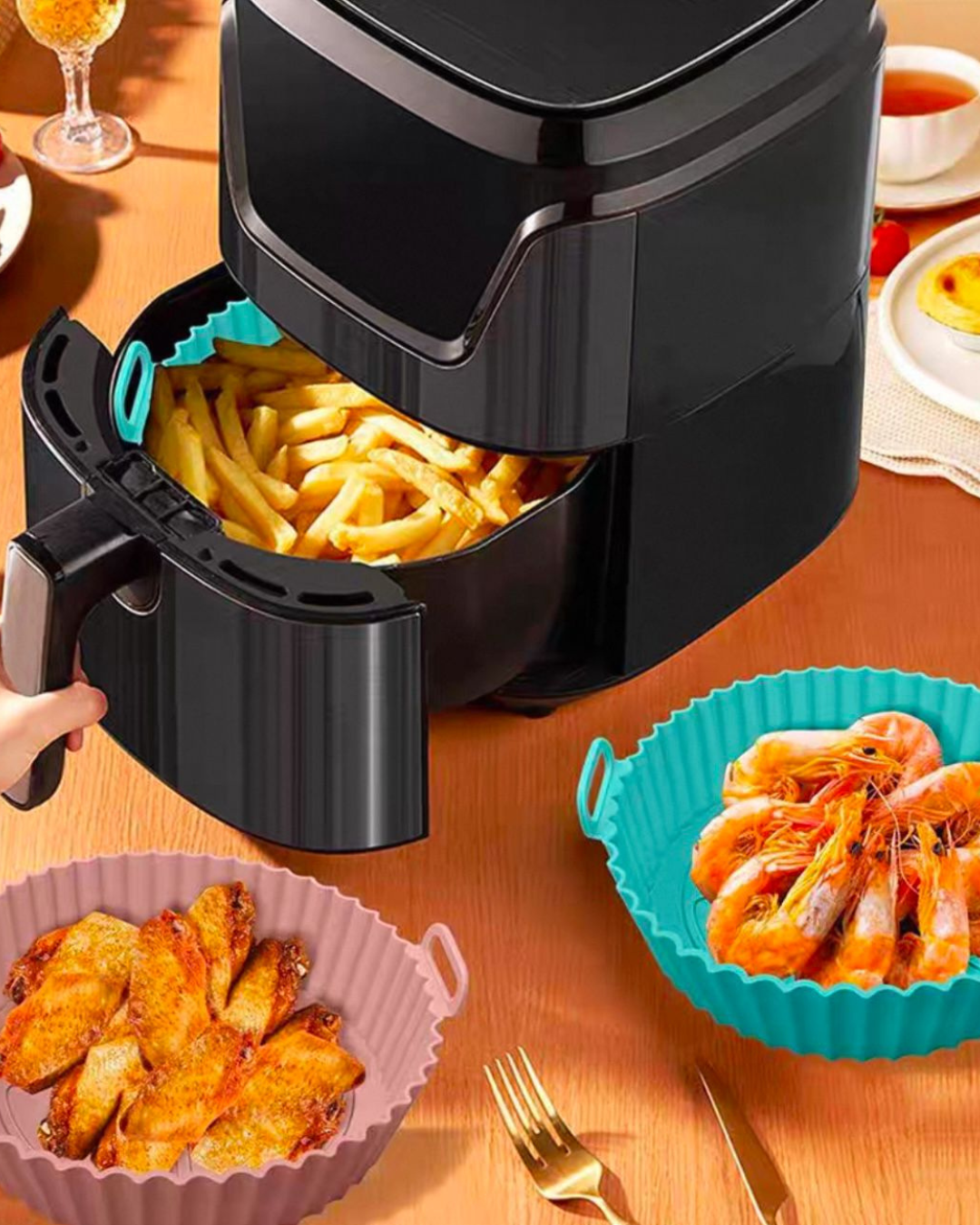 Molde siliconado para Air fryer