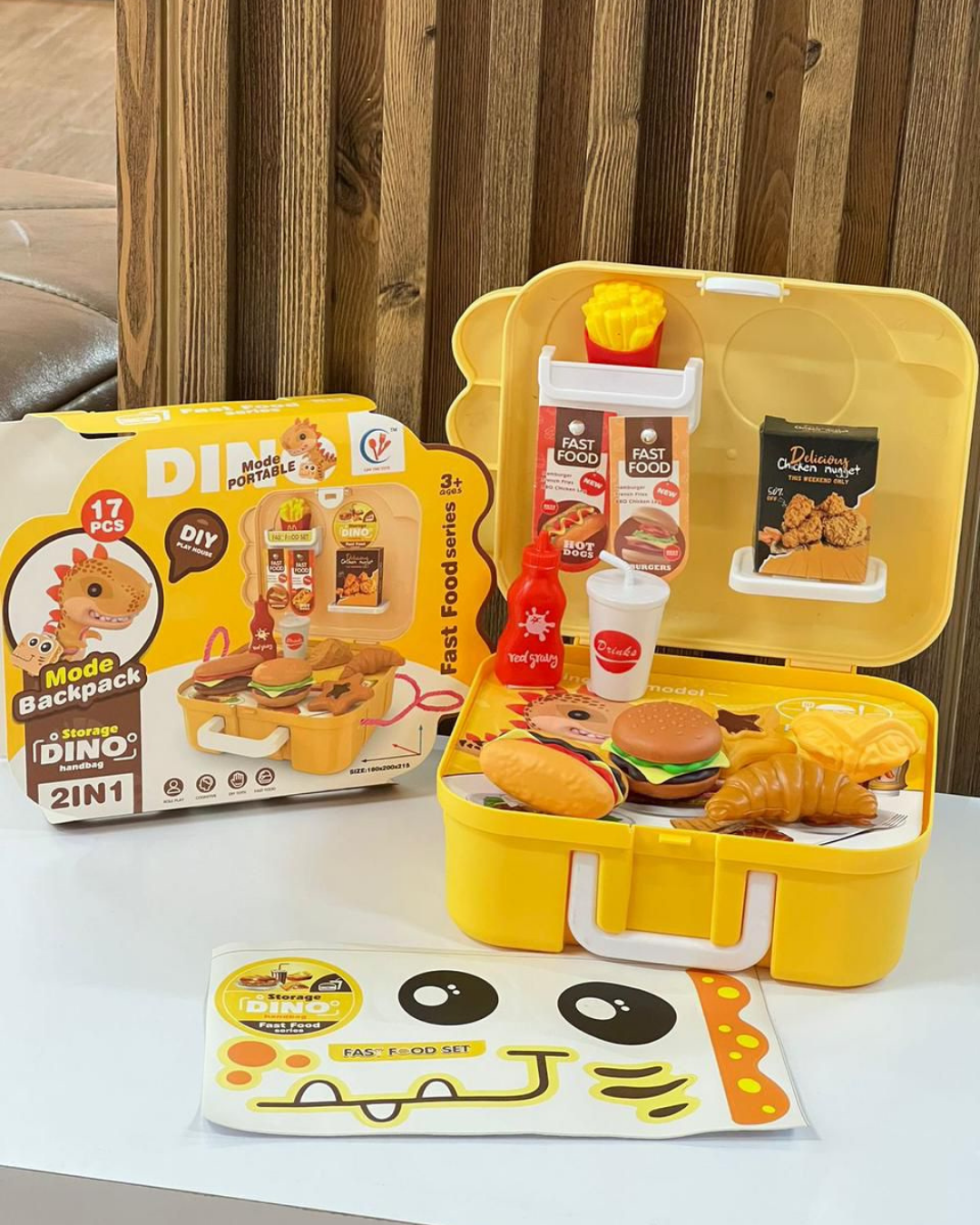 kit portátil de juguetes Dino